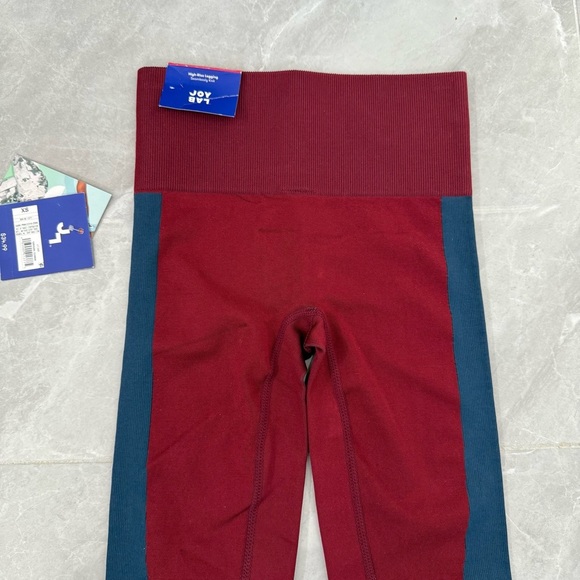 Women’s JoyLab Color Block Seamlessly Knit Mesh 7/8 Athletic Workout Leggings XS - Picture 10 of 16